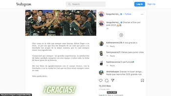 El mensaje de despedida y agradecimiento de Teófilo Gutiérrez con Deportivo Cali en 2022 / (Instagram: teogutierrez_)