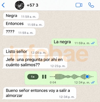 Diálogo de Sneyder Pinilla con su conductor