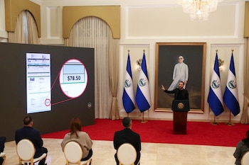 El mandatario Nayib Bukele brindó