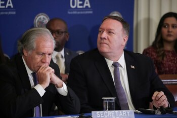 Luis Almagro y Mike Pompeo