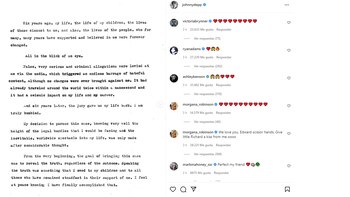 El comunicado de Jhonny Depp