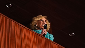Mirtha Legrand en el palco
