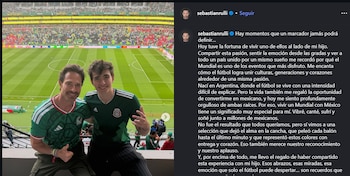Sebastián Rulli apoya a la Selección Mexicana con su hijo