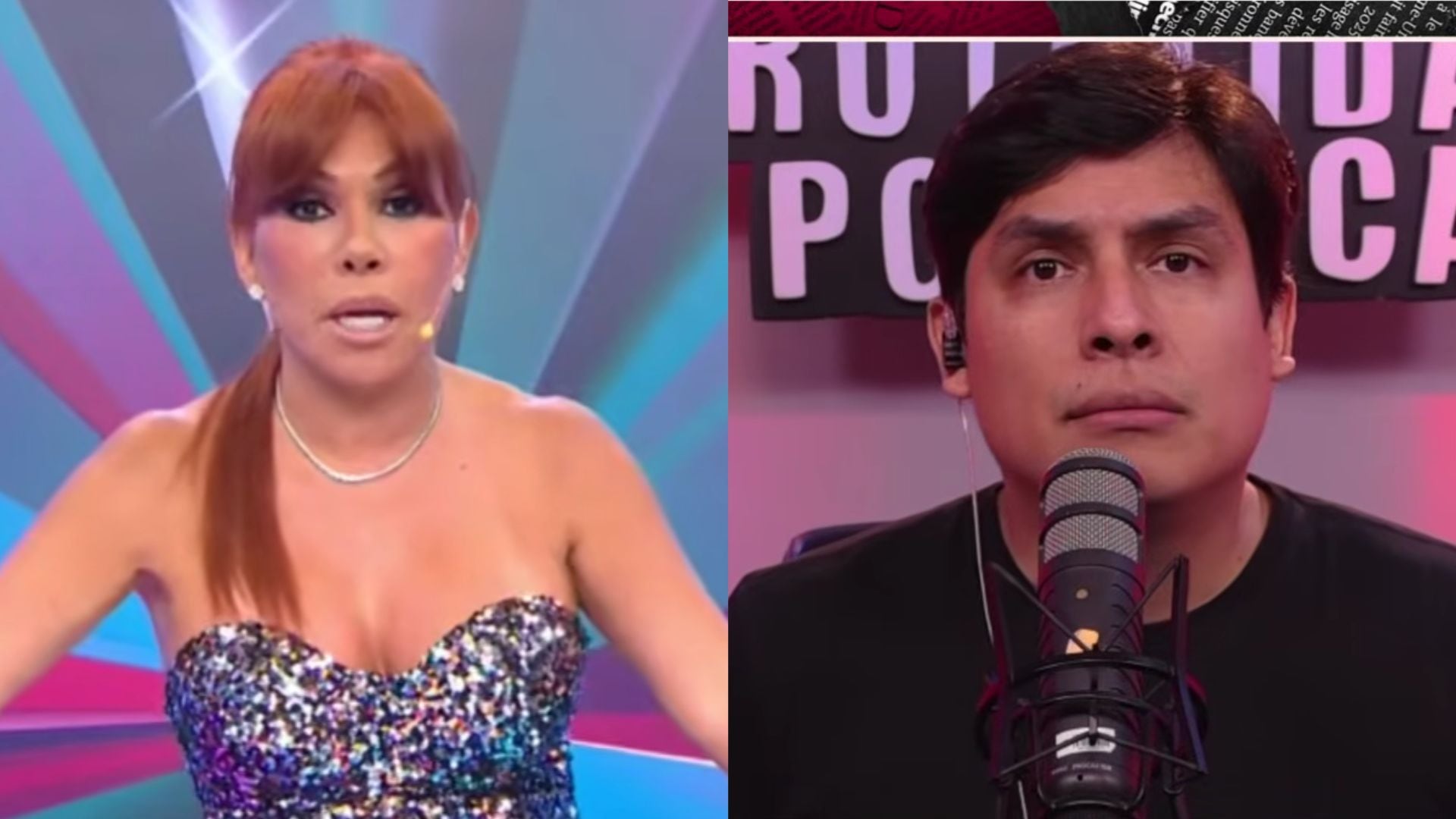 Magaly Medina arremete contra Curwen y rechaza acusaciones políticas : “Quien se puso el sombrero fue otro”. ATV: 'Magaly TV La Firme'.