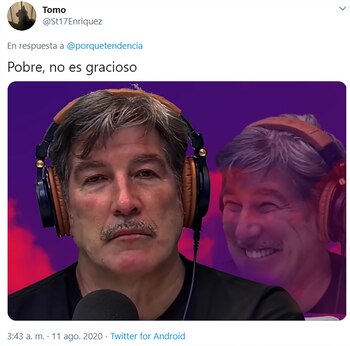 La cara del humorista Pachu