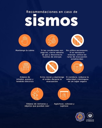 Los simulacros ante terremotos sirven para detectar fallas en las rutas de salida y no se miden por su aprobación o reprobación.(Foto cortesía Bomberos)
