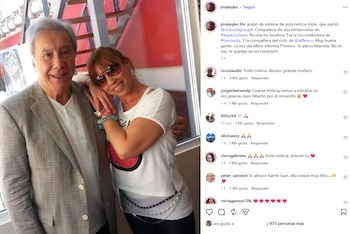 Juan Alberto Mateyko homenajeó a Marcela Giorgi con unas palabras en redes sociales