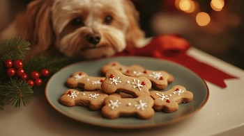 Snack navideño saludable para perros,
