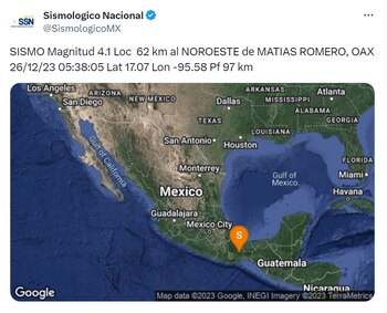 Matías Romero sismo