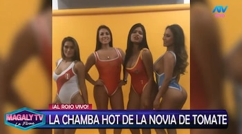 Vanessa López cuestiona si Tomate Barraza conocía los shows de su prometida: “Para casarte tienes que investigar”. Captura: Magaly TV La Firme.
