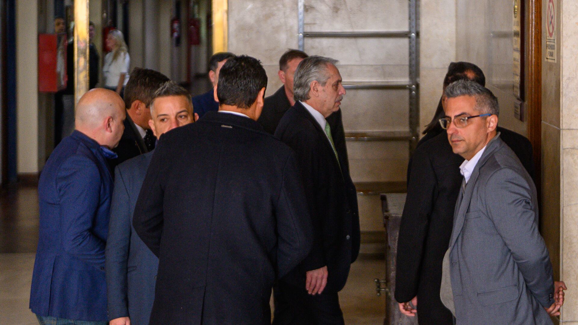 El ex presidente en una visita reciente a Comodoro Py (Adrián Escandar)