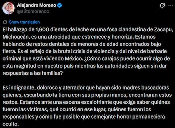 Comunicado de Alito Moreno.