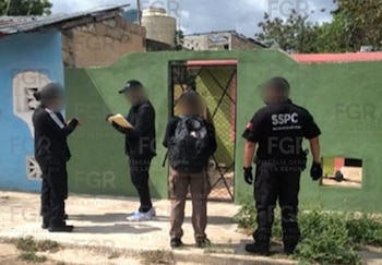 Este fue el domicilio cateado en Yucatán. Crédito: FGR