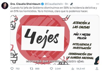 Sheinbaum presumió la estrategia de