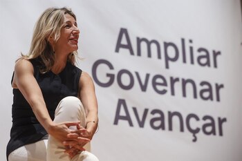 Yolanda Díaz en el acto