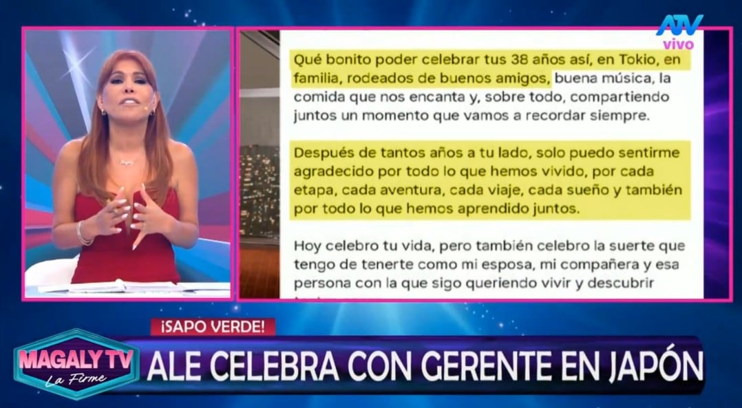 Magaly Medina advierte a Said Palao tras mensaje a Alejandra Baigorria: “No hay que confiarse de las palabras”. Captura: Magaly TV La Firme.