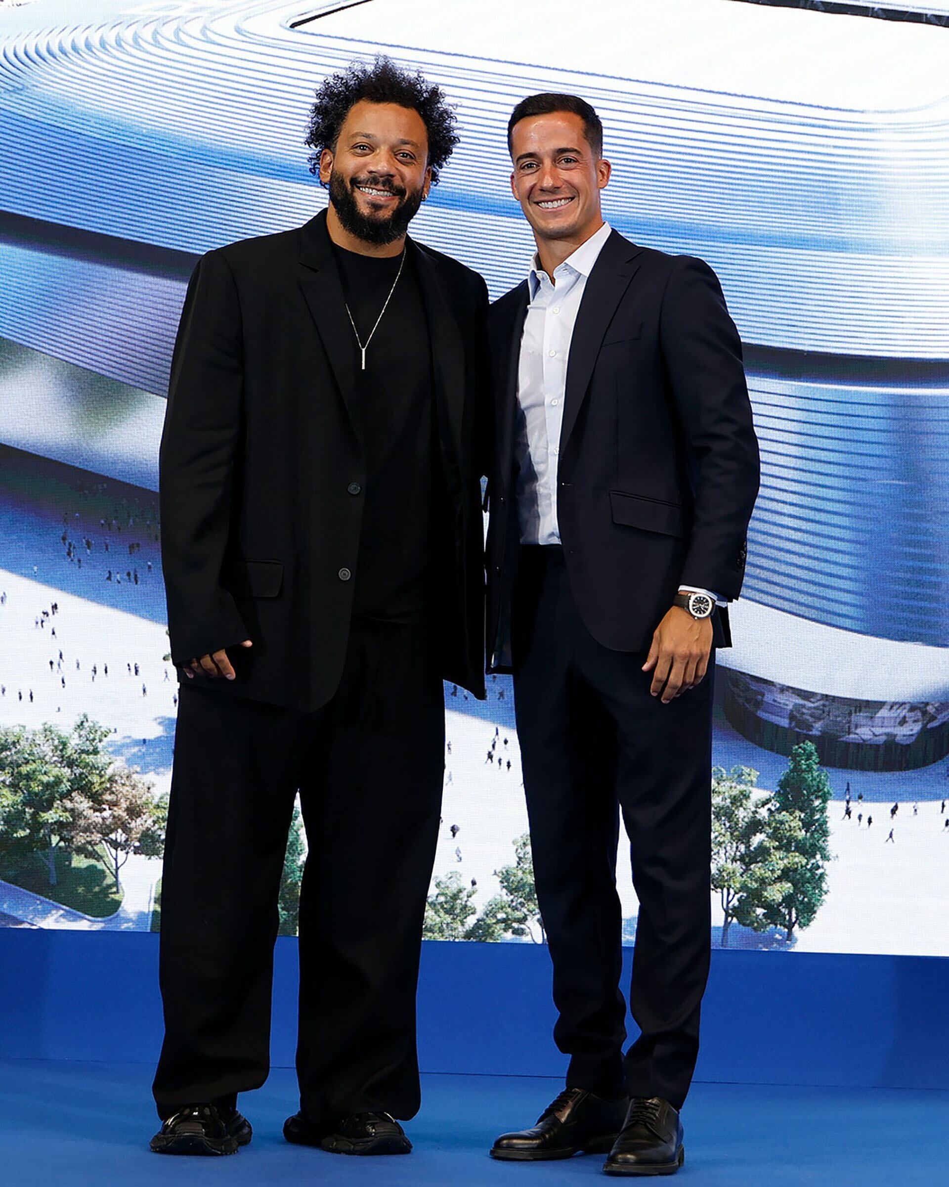 Marcelo se acercó a la despedida de Lucas (@realmadrid)