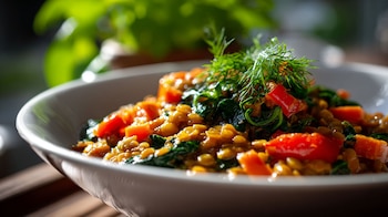 Lentejas spicy veganas, un guiso