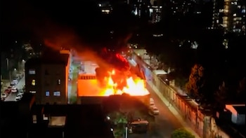 La explosión de un transformador