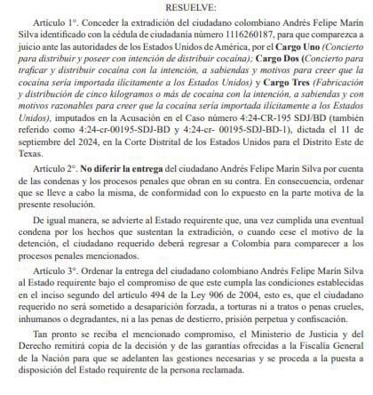 Alias Pipe Tuluá será extraditado a Estados Unidos - crédito Redes sociales/X