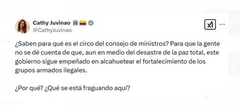 La congresista Cathy Juvinao calificó