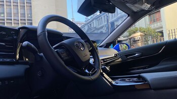 El interior del Toyota Mirai.