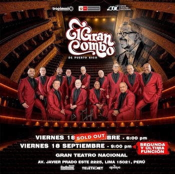 El Gran Combo abre segunda fecha en Lima tras agotar entradas en el Gran Teatro Nacional