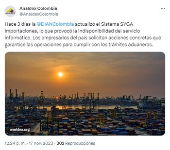 Analdex reportó perdidas de los