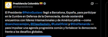 Presidencia de Colombia - crédito @infopresidencia/X