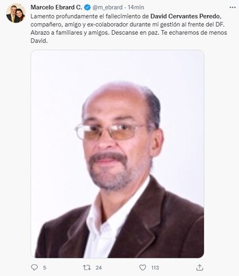 Marcelo Ebrard envió un abrazo