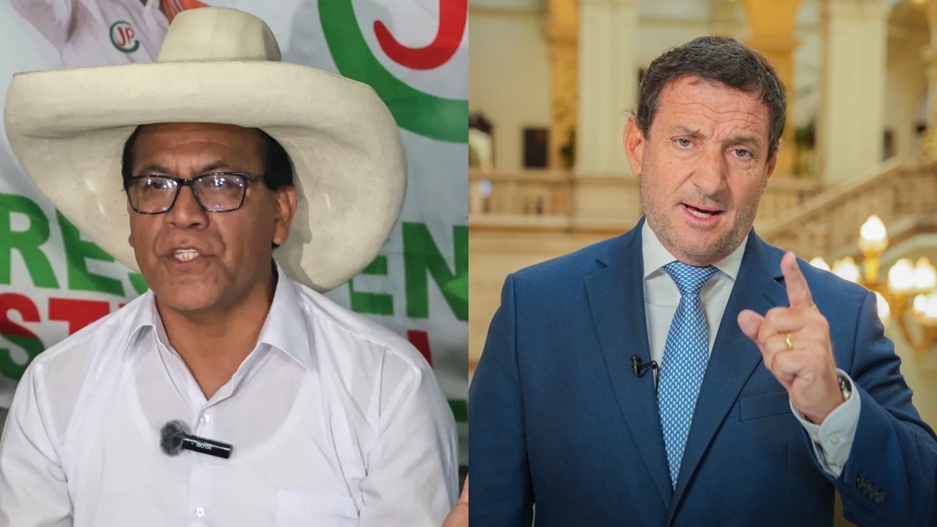 Juntos por el Perú denuncia a Renzo Reggiardo ante el JEE por presunta vulneración de neutralidad electoral. (Foto composición: Infobae Perú/Agencia Andina/JP)