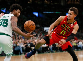 En la imagen, el base titular Trae Young. EFE/CJ GUNTHER /Archivo