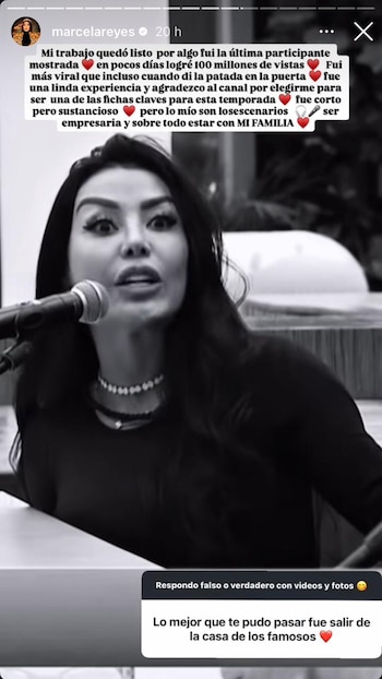 Marcela Reyes expresa satisfacción por