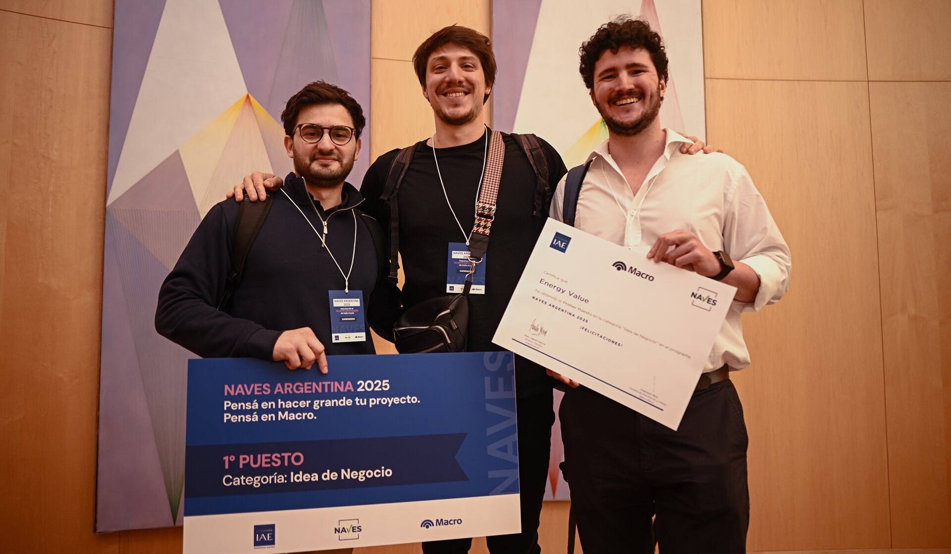 En la categoría Idea de Negocio, el primer puesto fue para Energy Value, de la ciudad de Buenos Aires (Banco Macro)