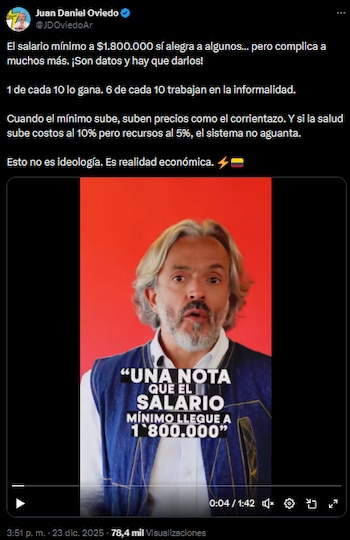 Juan Daniel Oviedo habló del