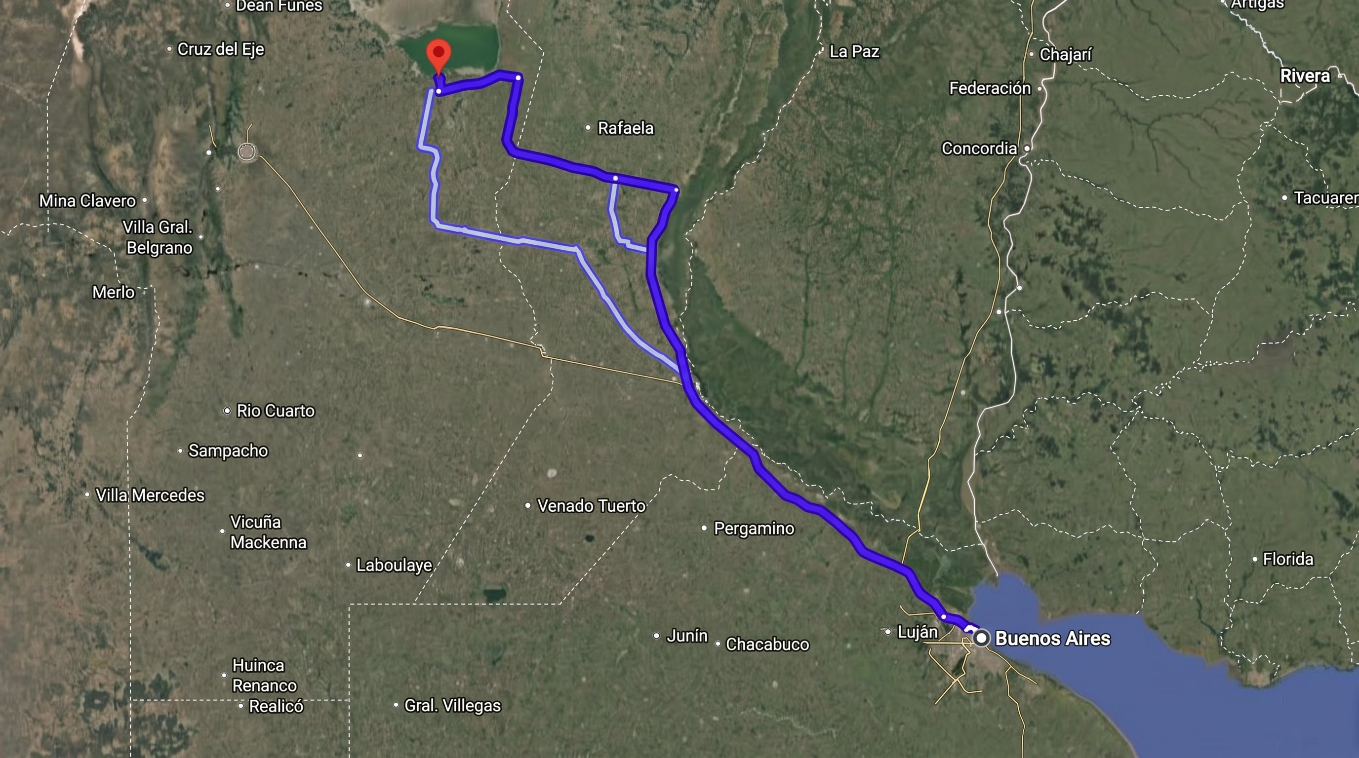 El itinerario principal desde Buenos Aires combina la Ruta Nacional 9 y la autopista Santa Fe-Rosario con diversas trazas provinciales (Imagen Ilustrativa Infobae)