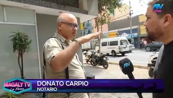 Donato Carpio explica por qué firmó un acuerdo con Marisel Linares tras denunciar el uso de un sello falso. Captura: Magaly TV La Firme.