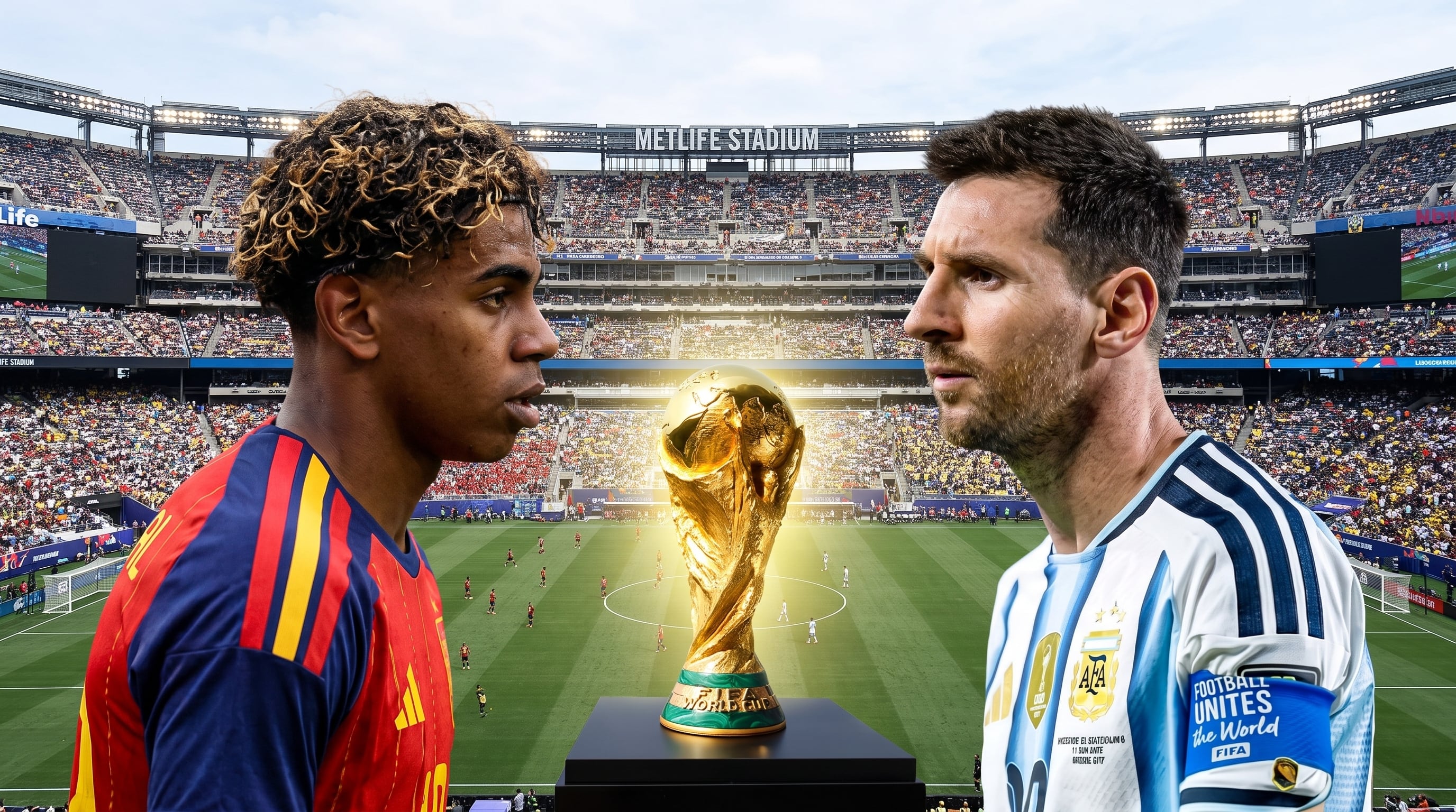 Argentina y España ya están en Nueva Jersey para una final mundial que paraliza al planeta