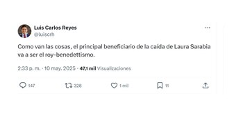 Con este mensaje, el exministro