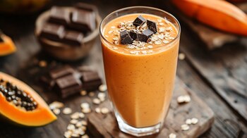 Licuado de papaya, avena y