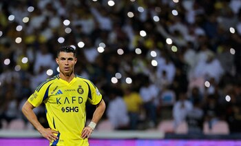 Soccer Football - Saudi Pro League - Al Wehda v Al Nassr - King Abdul Aziz Stadium, Mecca, Saudi Arabia - February 25, 2025 Al Nassr's Cristiano Ronaldo reacts REUTERS/Stringer TPX IMAGES OF THE DAY