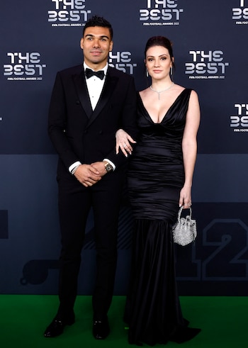 El brasileño Casemiro junto a