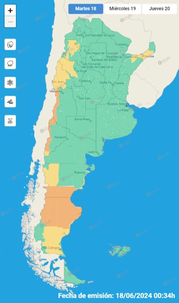 El mapa de las alertas