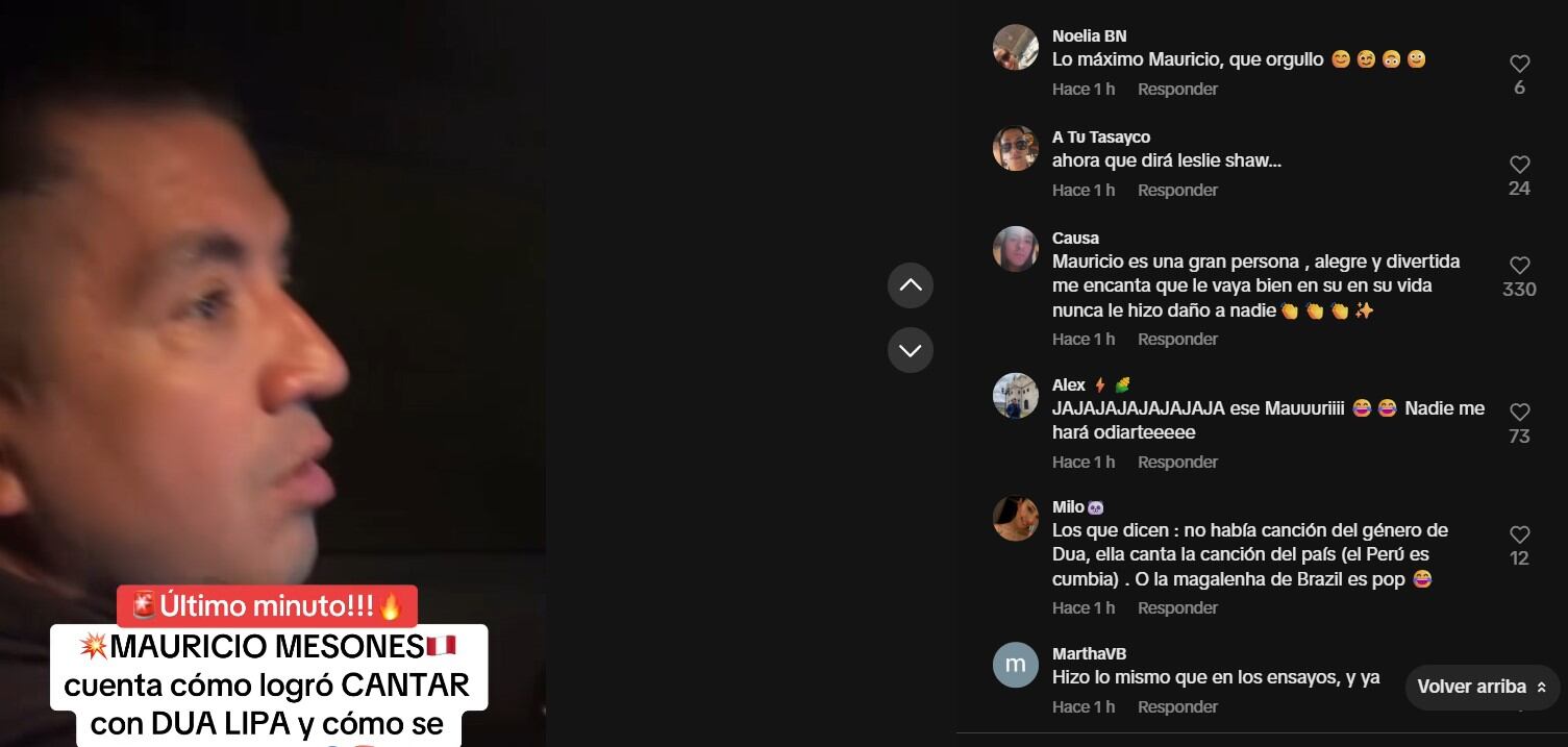 Mauricio Mesones viajó a Chile para preparar su presentación con Dua Lipa y revela contenido inédito. Infobae Perú / Captura: TikTok