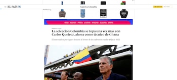 El diario español con sede filian en nuestro continente recordó el paso del técnico portugués bajo el mando de la selección Colombia-crédito El País América