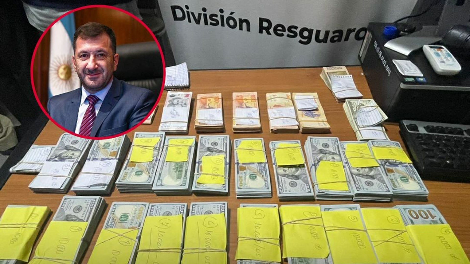 Las autoridades paraguayas encontraron cerca de 200 mil dólares en el auto de Kueider (@Ahora_Py)