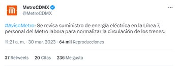Se dio aviso sobre las
