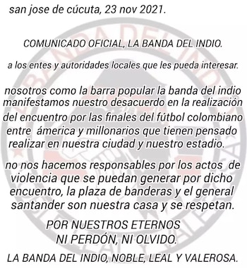 Comunicado - La Banda del
