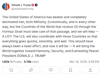 Trump volvió a exigir cooperación