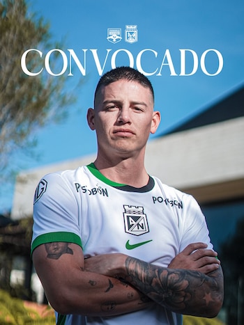El anuncio oficial de Atlético Nacional sobre la primera convocatoria de James Rodríguez con el club - crédito @nacionaloficial/Instagram
